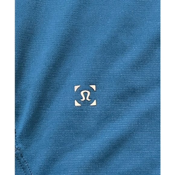 Lululemon Men's Pewter Blue Run Out Short Sleeve Shirt Sz L / XL See Measurement - Picture 2 of 5